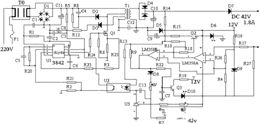 常用電動(dòng)車充電器電路圖